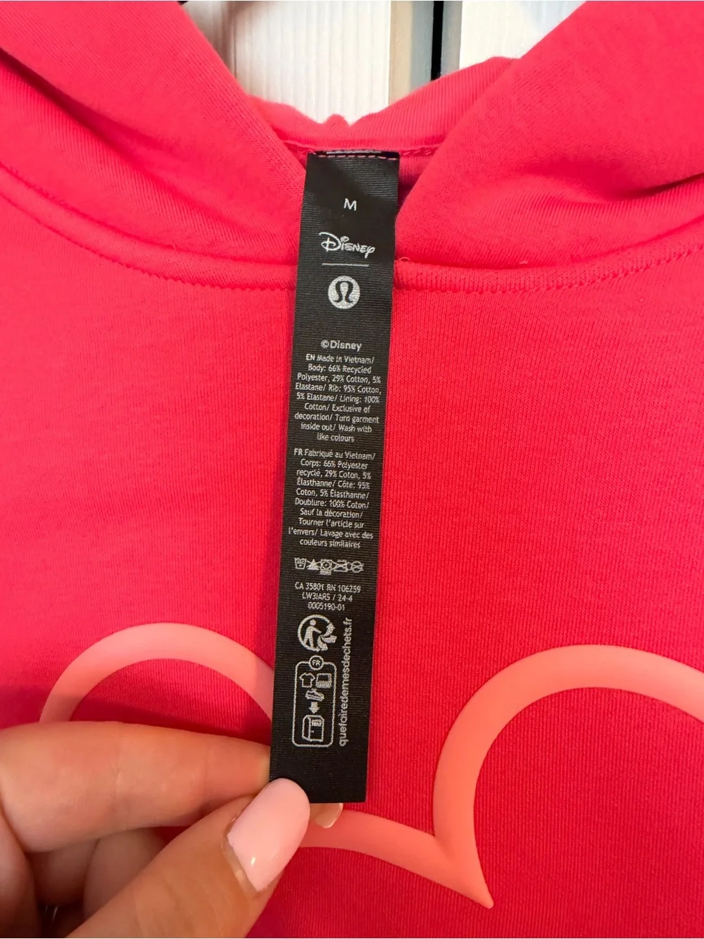 Lululemon Disney Pink Sweatshirt